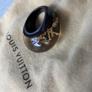LOUIS VUITTON RING & BRACELET - BROWN & GOLD